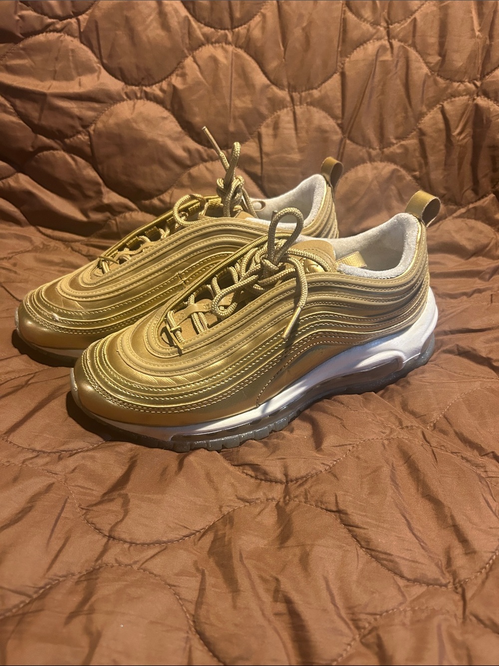 Nike Men's Metallic Gold Air Max 97 Sneakers
